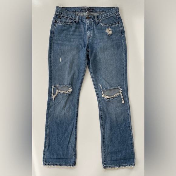 Abercrombie & Fitch Women's Y2K Distressed Destroyed Bootcut Jeans Size 10 - Picture 1 of 11